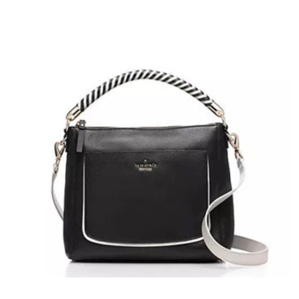 Kate Spade New York Small Harris Woods Drive Satchel Crossbody Black